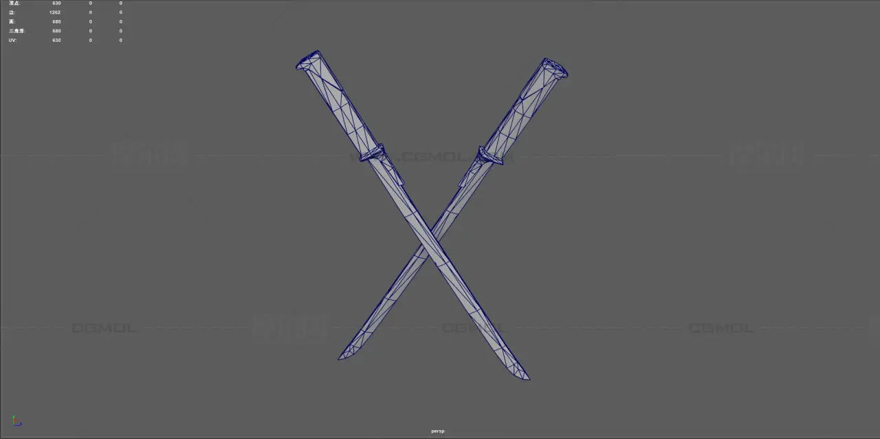 双刀短刀 游戏武器 武士刀