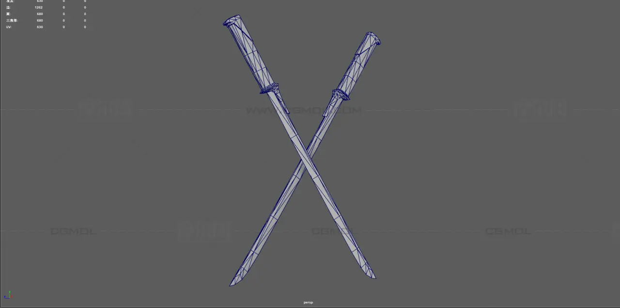 双刀短刀 游戏武器 武士刀