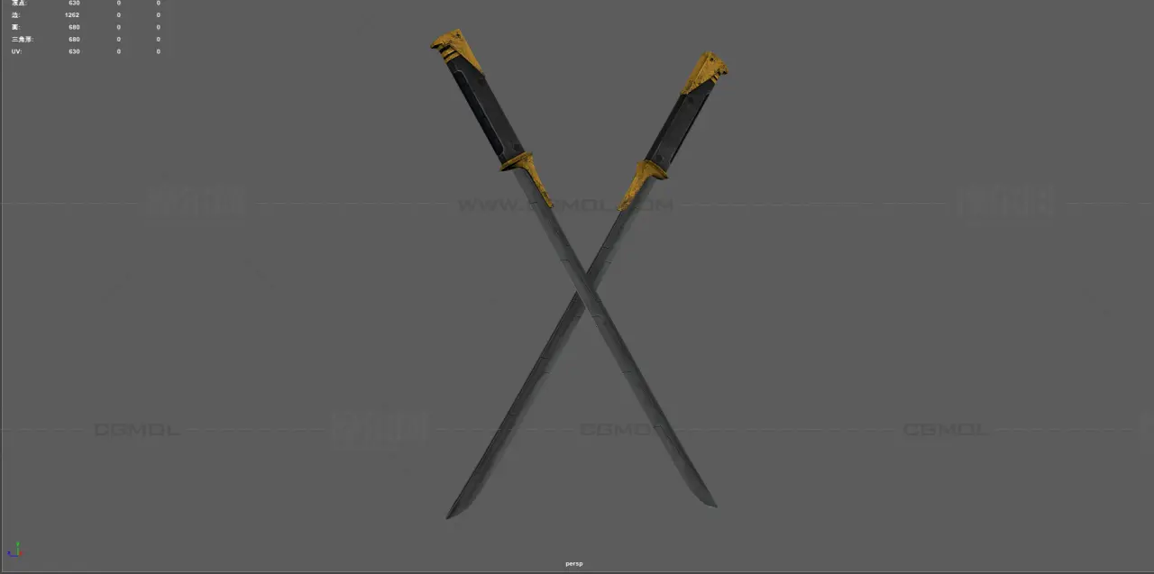 双刀短刀 游戏武器 武士刀