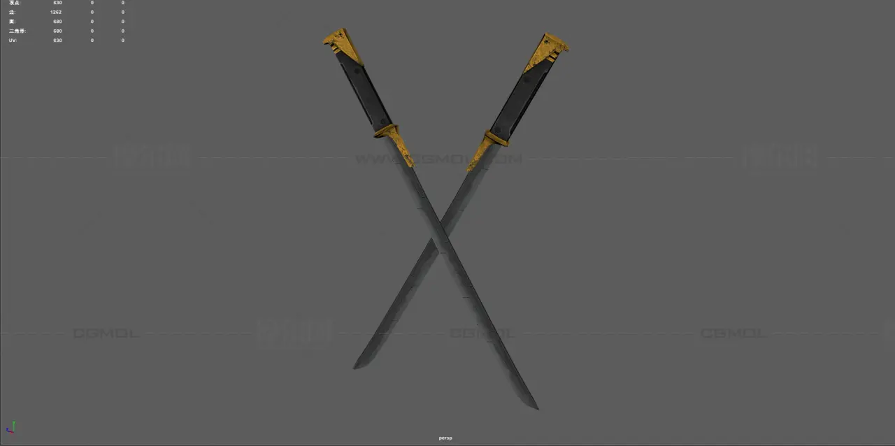双刀短刀 游戏武器 武士刀