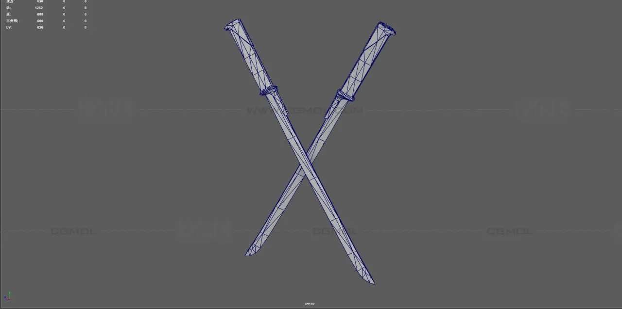 双刀短刀 游戏武器 武士刀