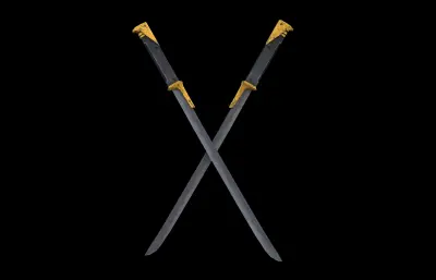 双刀短刀 游戏武器 武士刀