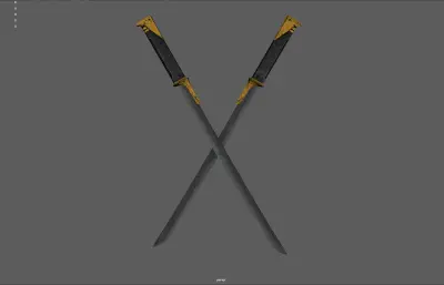 双刀短刀 游戏武器 武士刀
