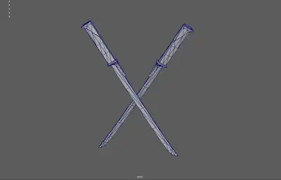 双刀短刀 游戏武器 武士刀