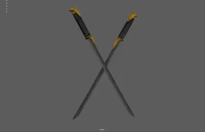 双刀短刀 游戏武器 武士刀