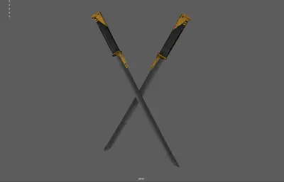 双刀短刀 游戏武器 武士刀