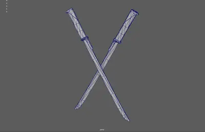 双刀短刀 游戏武器 武士刀