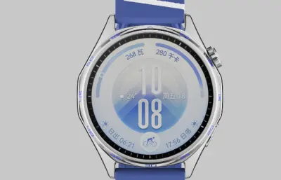 华为HUAWEI WATCH GT 7（46mm）手表C4D,KEYSHOT模型