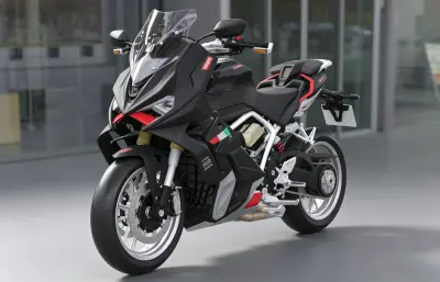 意塔杰特700双缸大踏板摩托车3dmax模型