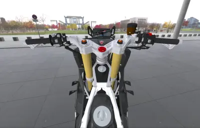 意塔杰特700双缸大踏板摩托车3dmax模型