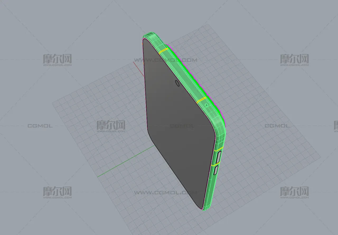 HUAWEI Pura X View手机3D模型文件,C4D文件有redshift材质