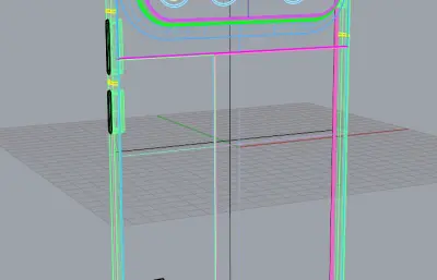 HUAWEI Pura X View手机3D模型文件,C4D文件有redshift材质