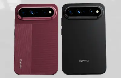 HUAWEI Pura X View手机3D模型文件,C4D文件有redshift材质