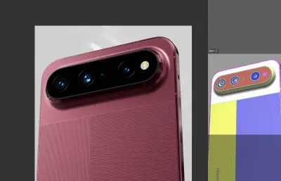 HUAWEI Pura X View手机3D模型文件,C4D文件有redshift材质