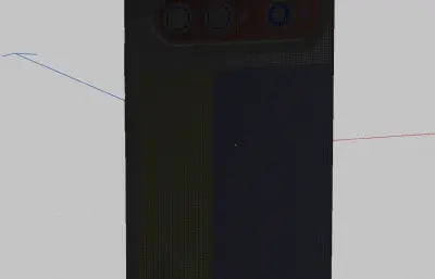 HUAWEI Pura X View手机3D模型文件,C4D文件有redshift材质