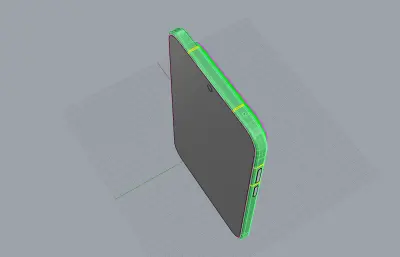 HUAWEI Pura X View手机3D模型文件,C4D文件有redshift材质