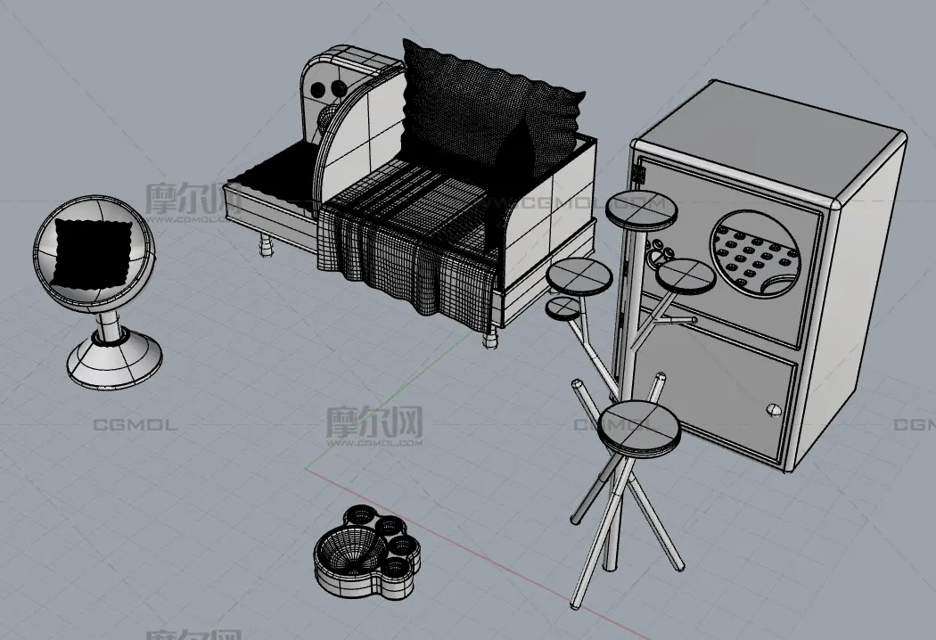 宠物家具,宠物用品,宠物玩具建模