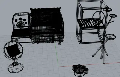 宠物家具,宠物用品,宠物玩具建模