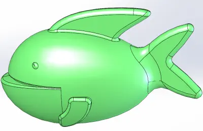 玩具鱼solidworks模型