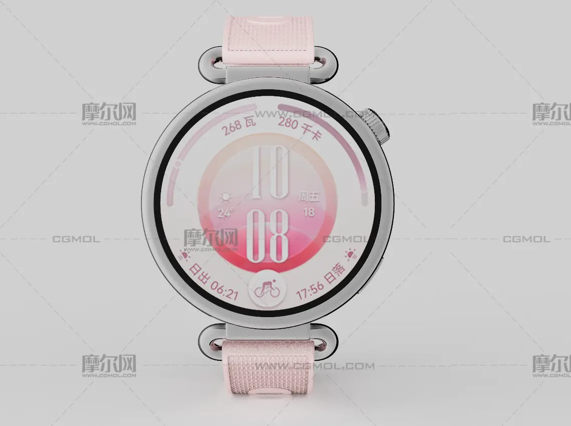 C4D华为HUAWEI WATCH GT 7（41mm）手表模型,有ksp,fbx文件