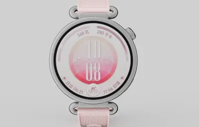 C4D华为HUAWEI WATCH GT 7（41mm）手表模型,有ksp,fbx文件
