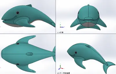 海豚玩具solidworks模型