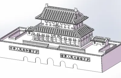 天安门solidworks模型