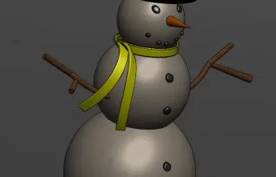 三层雪人solidworks模型