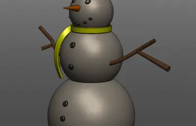 三层雪人solidworks模型