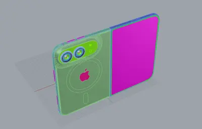 iPhone 18 Fold / iPhone折叠手机rhino模型