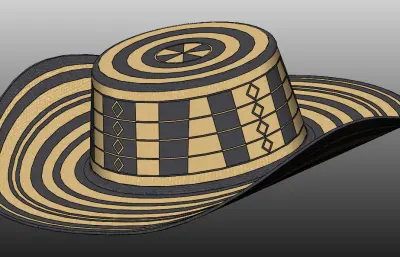 牛仔帽solidworks模型