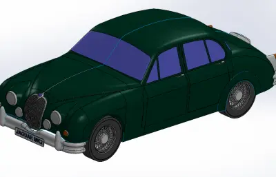 捷豹马克Mk2汽车外壳solidworks模型