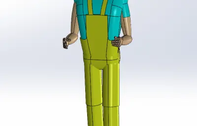 站立的男工人solidworks模型