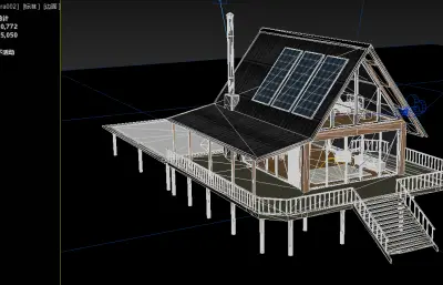 野外露营小屋,山林湖畔木屋