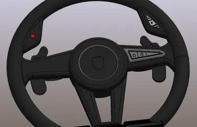 保时捷方向盘solidworks模型