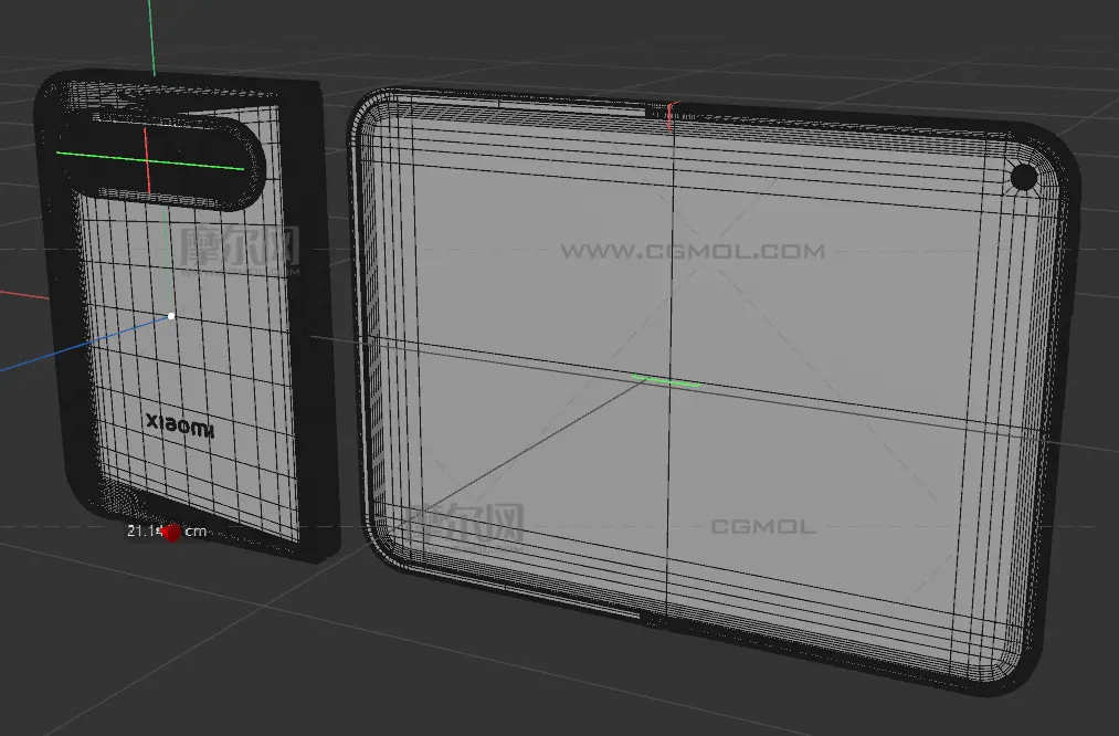 小米Xiaomi 18 Fold手机C4D,KEYSHOT模型