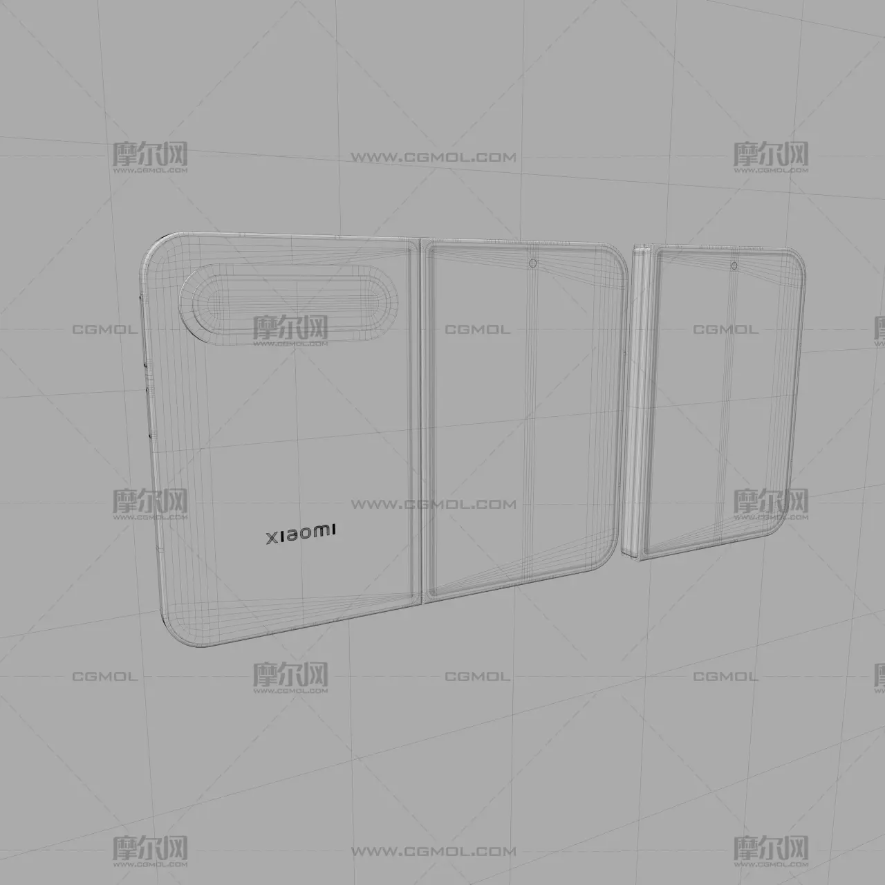小米Xiaomi 18 Fold手机C4D,KEYSHOT模型