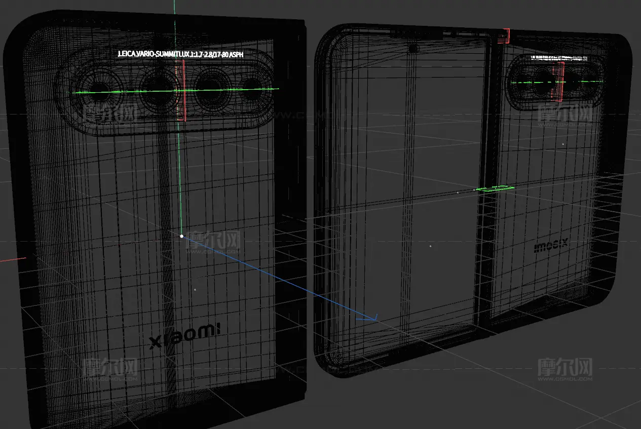 小米Xiaomi 18 Fold手机C4D,KEYSHOT模型