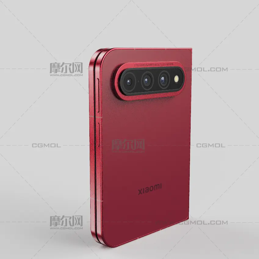 小米Xiaomi 18 Fold手机C4D,KEYSHOT模型