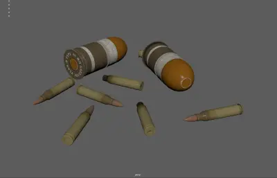 子弹 榴弹 弹壳弹药塌陷模型