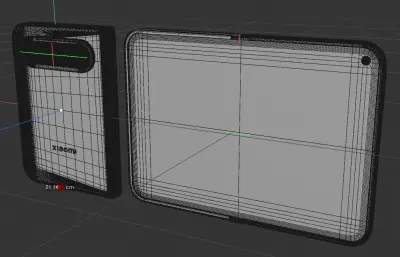小米Xiaomi 18 Fold手机C4D,KEYSHOT模型