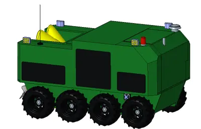 BM1水陆两栖全地形排涝车stp模型