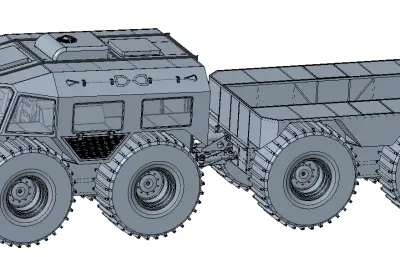 MC2轮式铰接水陆两栖全地形车,8×8轮式车