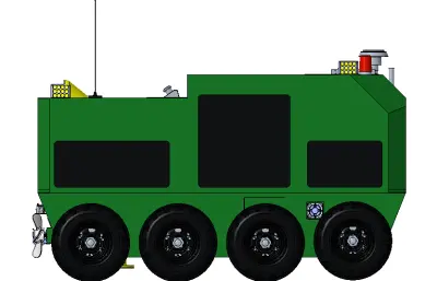 BM1水陆两栖全地形排涝车stp模型