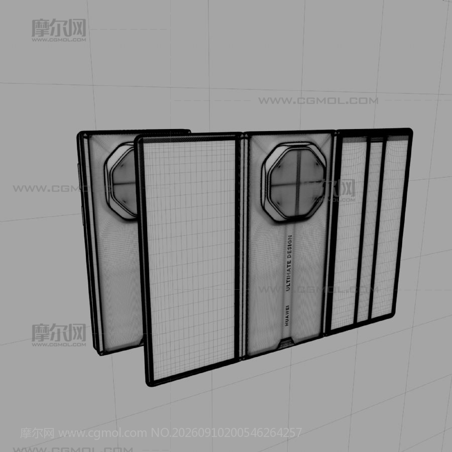 华为HUAWEI Mate XT 2非凡大师手机C4D,KEYSHOT模型