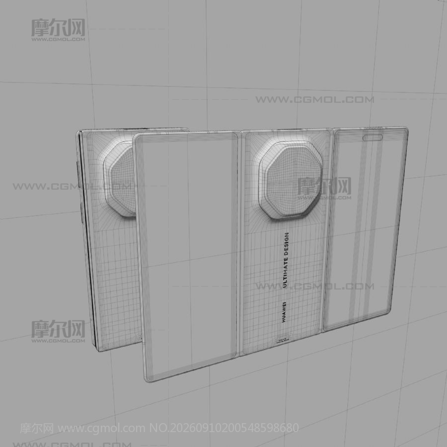 华为HUAWEI Mate XT 2非凡大师手机C4D,KEYSHOT模型