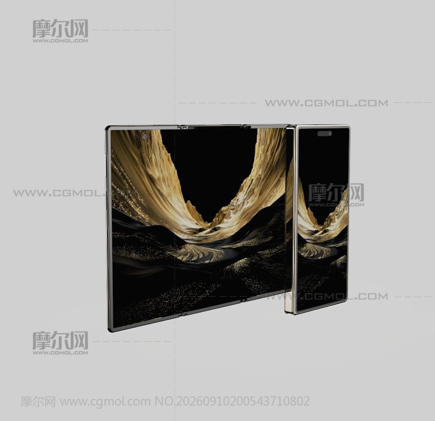 华为HUAWEI Mate XT 2非凡大师手机C4D,KEYSHOT模型