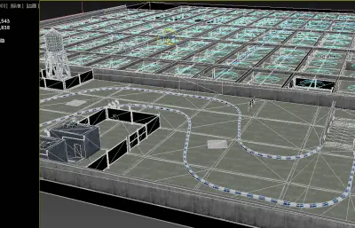 室内地下大型停车场,赛车车库,赛道附属车库