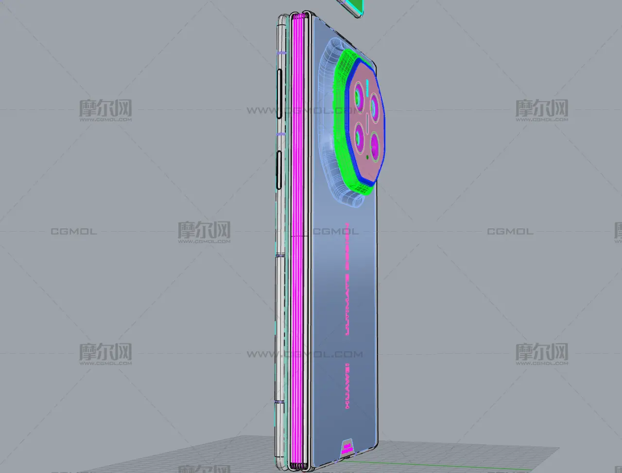 华为HUAWEI Mate XT 2 非凡大师手机3dm,stp,obj格式模型