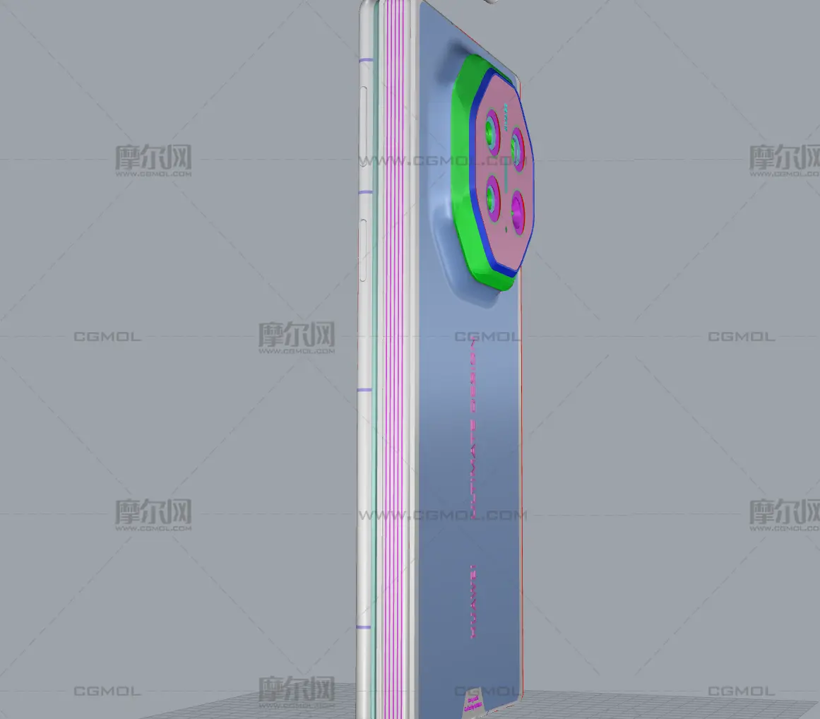 华为HUAWEI Mate XT 2 非凡大师手机3dm,stp,obj格式模型